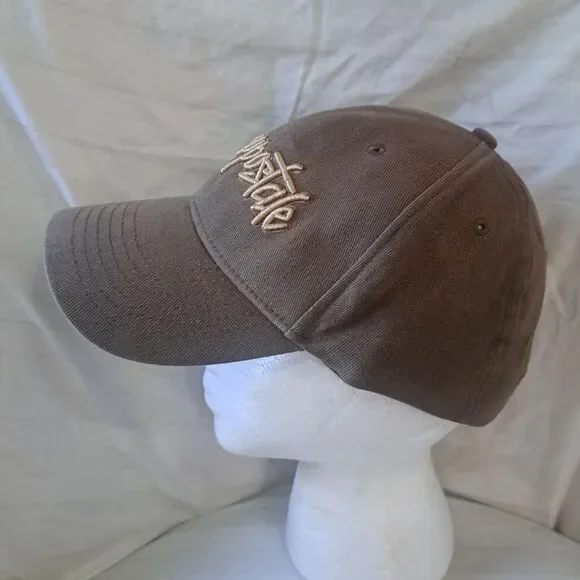 Aeropostale A87 Fitted Brown Hat Baseball Cap L XL Beige Khaki Embroidered LOGO - Picture 3 of 16